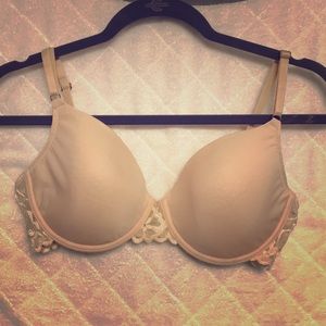Lace accented bra